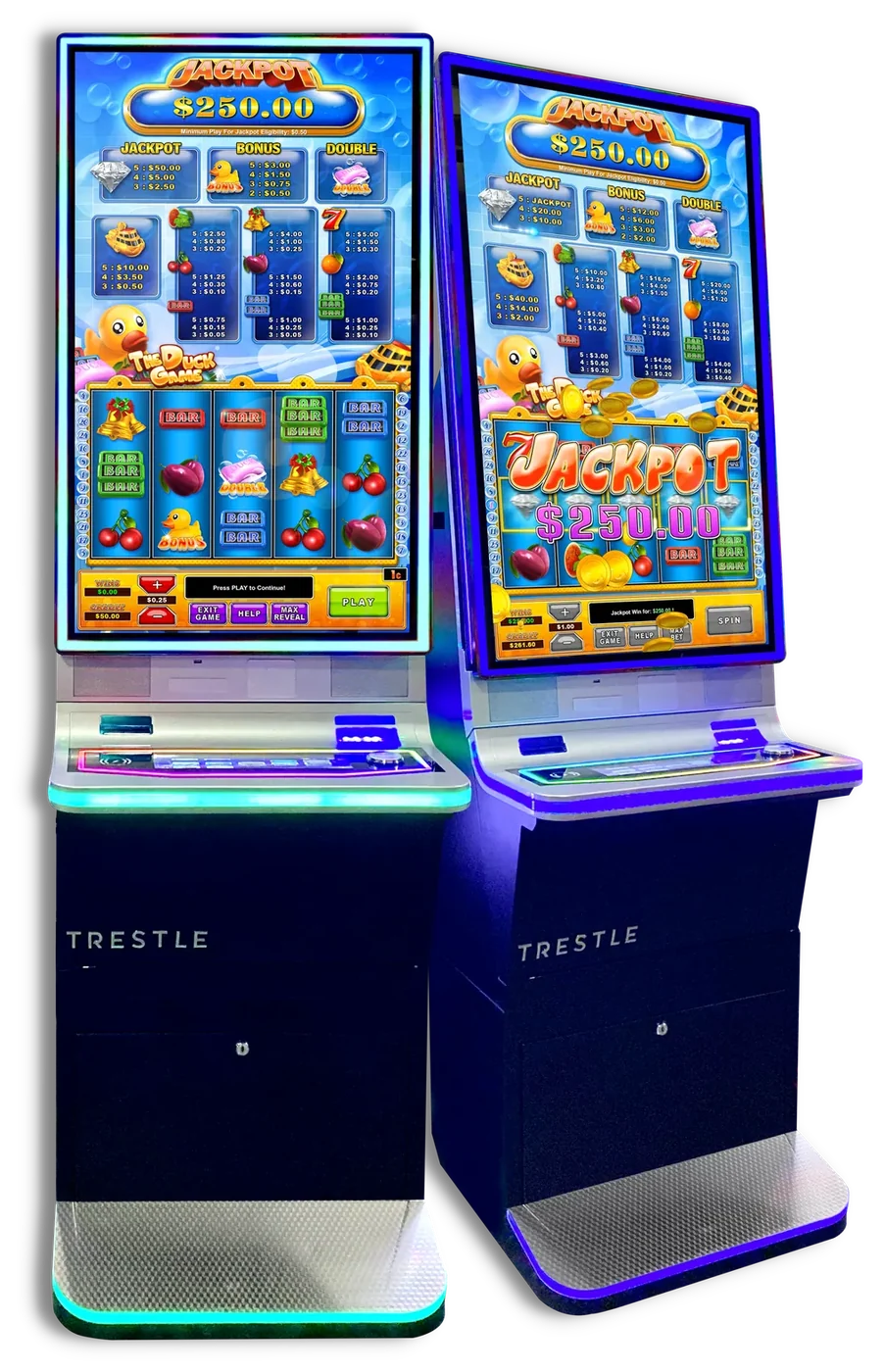 The Duck Game on Trestle cabinets