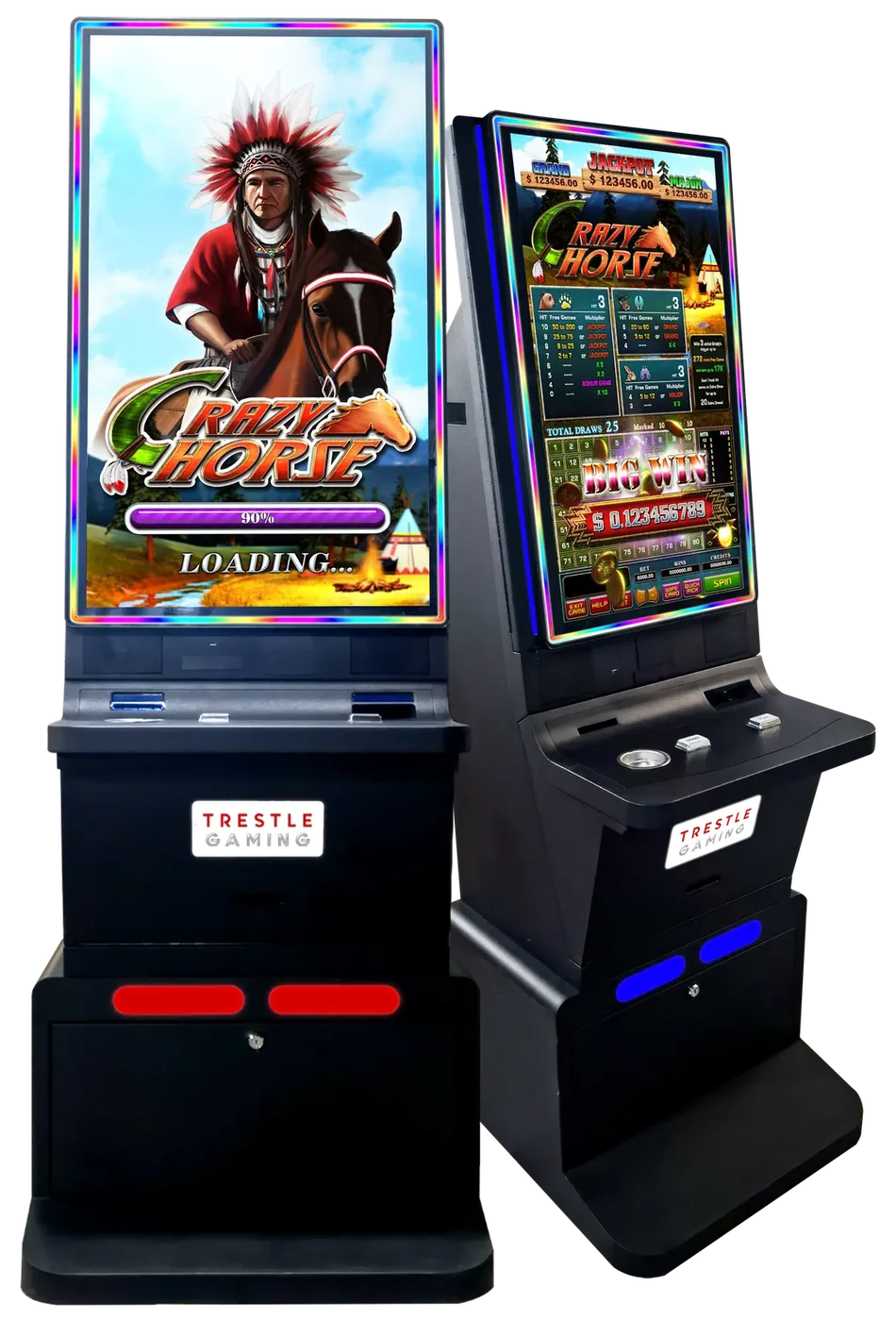 Crazy Horse on Trestle cabinets