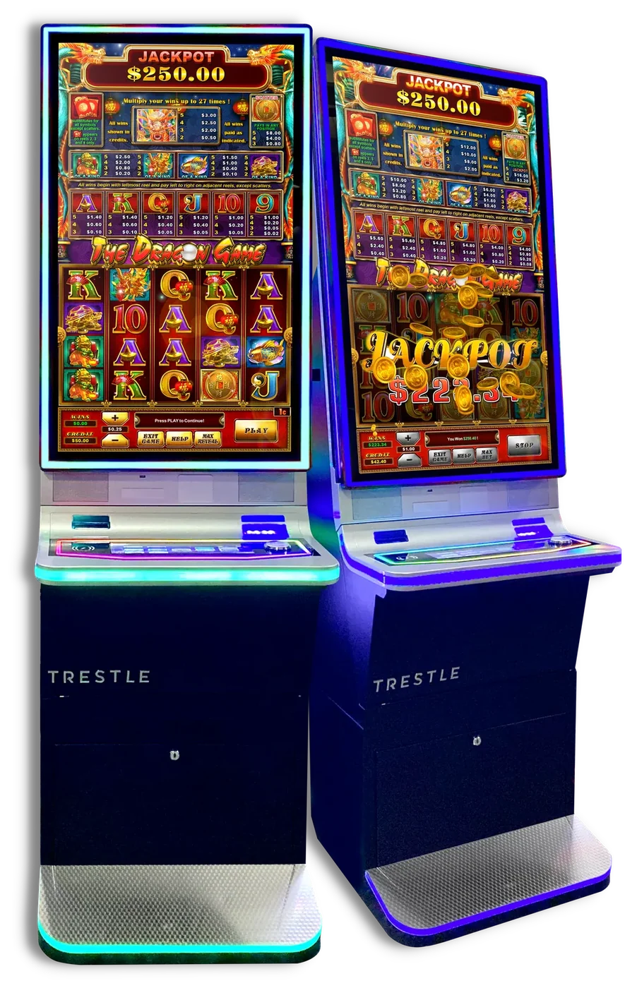 The Dragon Game on Trestle cabinets