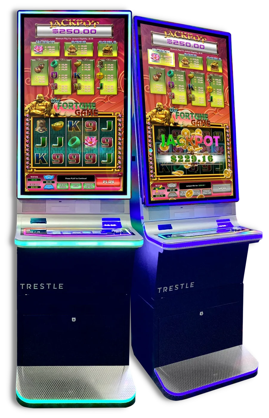 The Fortune Game on Trestle cabinets