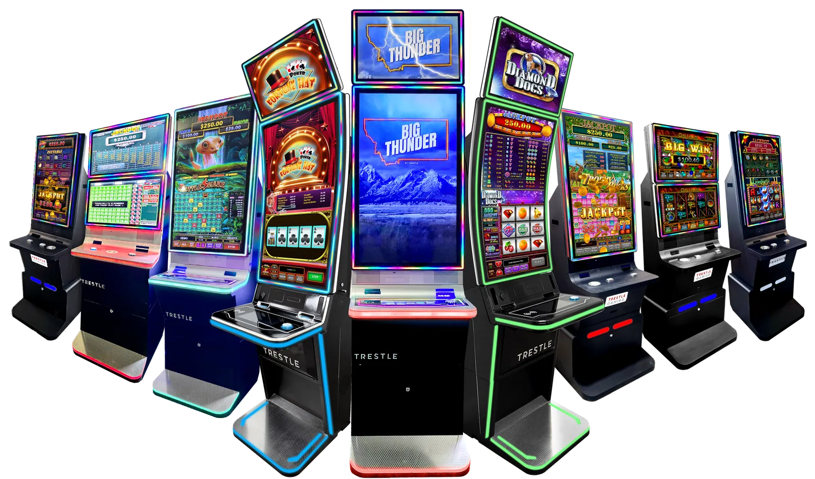 The Trestle Gaming cabinet line-up